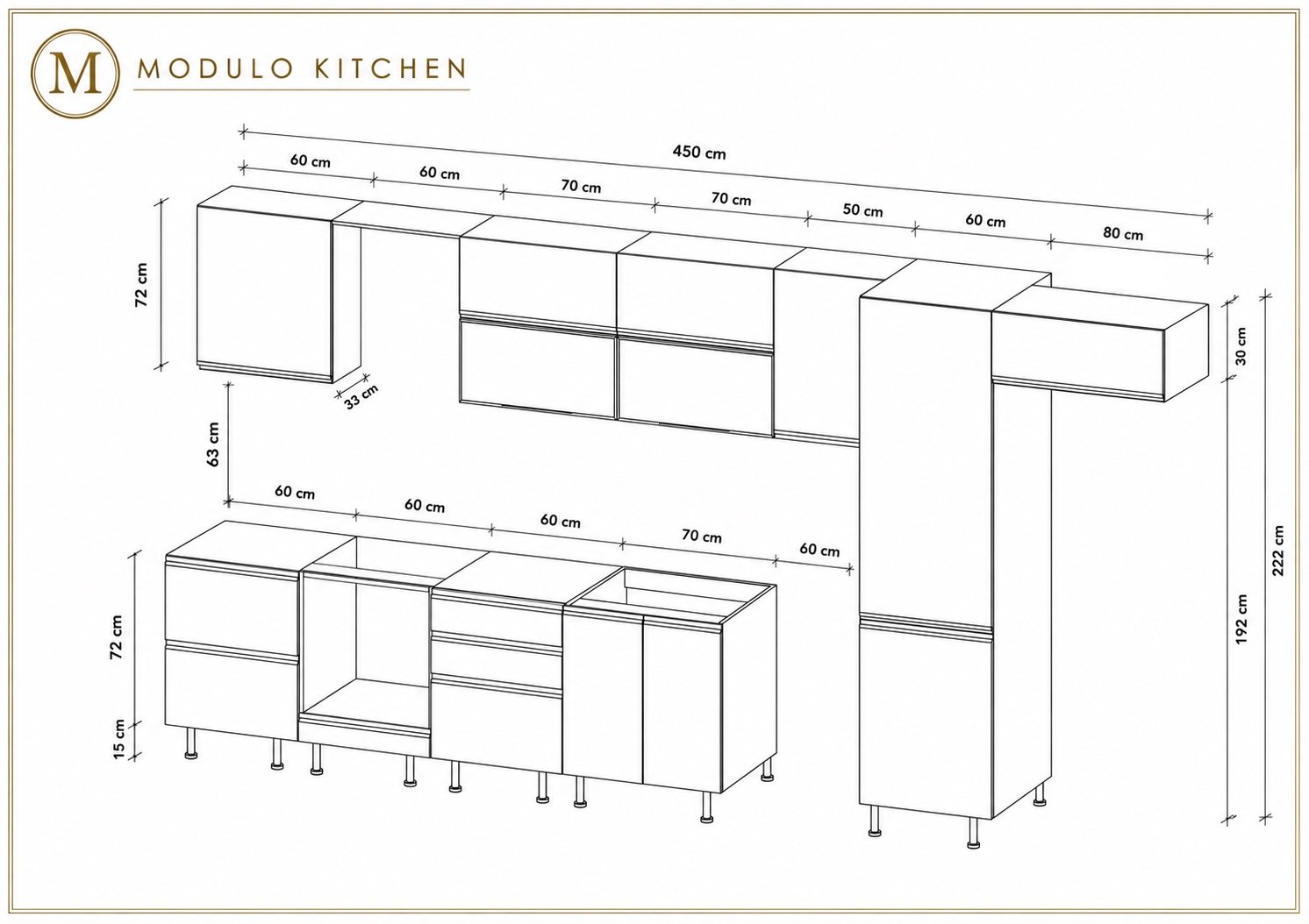 MODULO KITCHEN 036 – Готов кухненски комплект 450 см - Image 4
