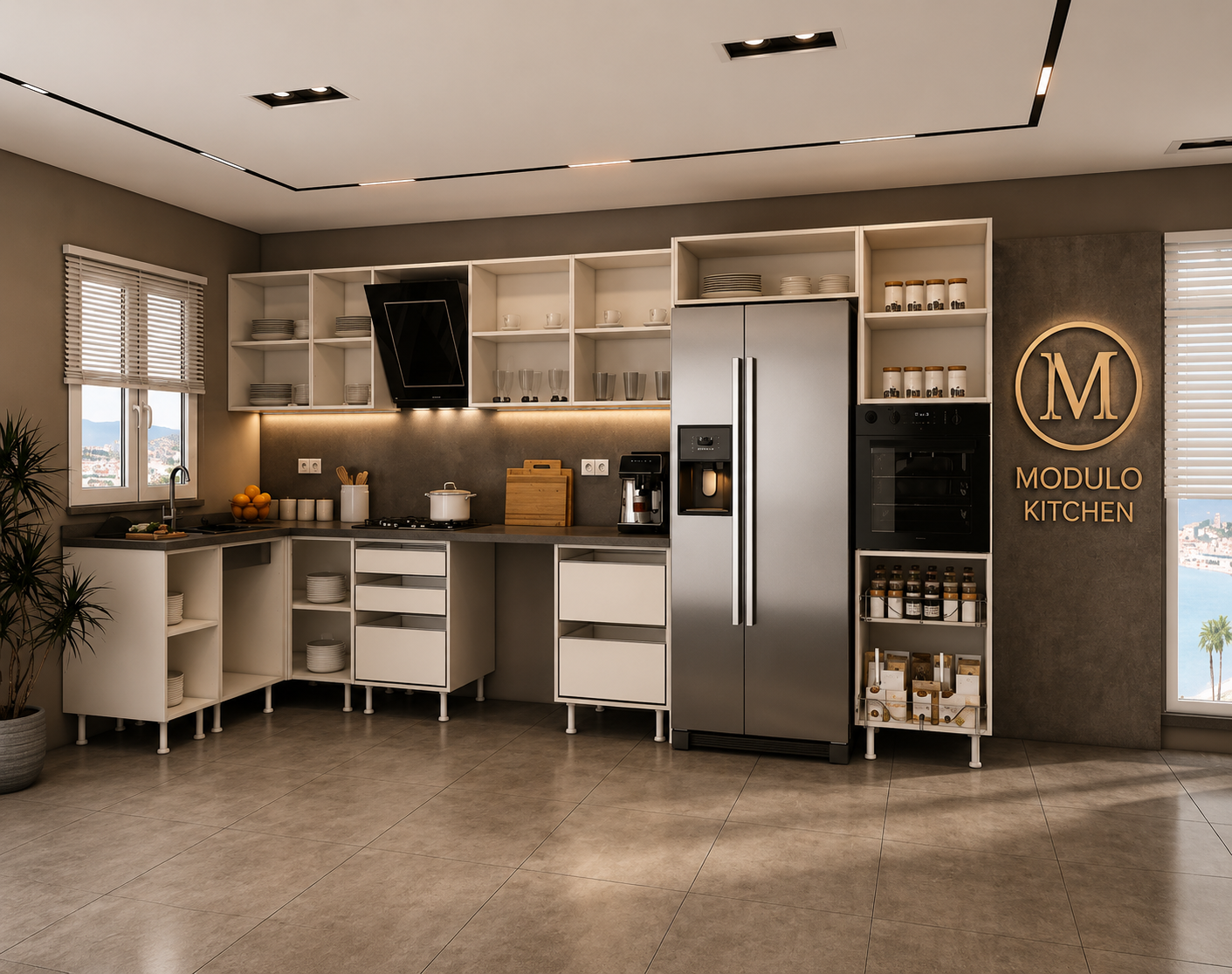 MODULO KITCHEN 035 – Готов кухненски комплект L модел 430x160 см - Image 7