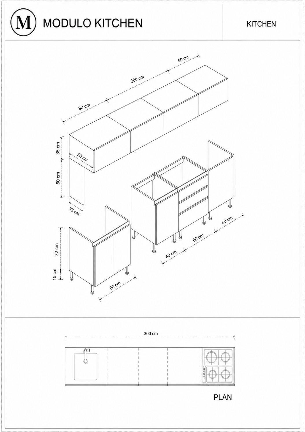 MODULO KITCHEN 046 – Готов кухненски комплект 300 см - Image 4