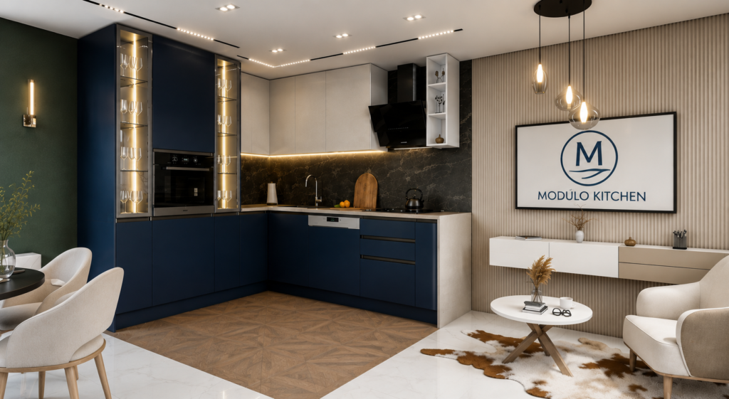 MODULO KITCHEN 008 – Готов кухненски комплект L модел 260x220 см
