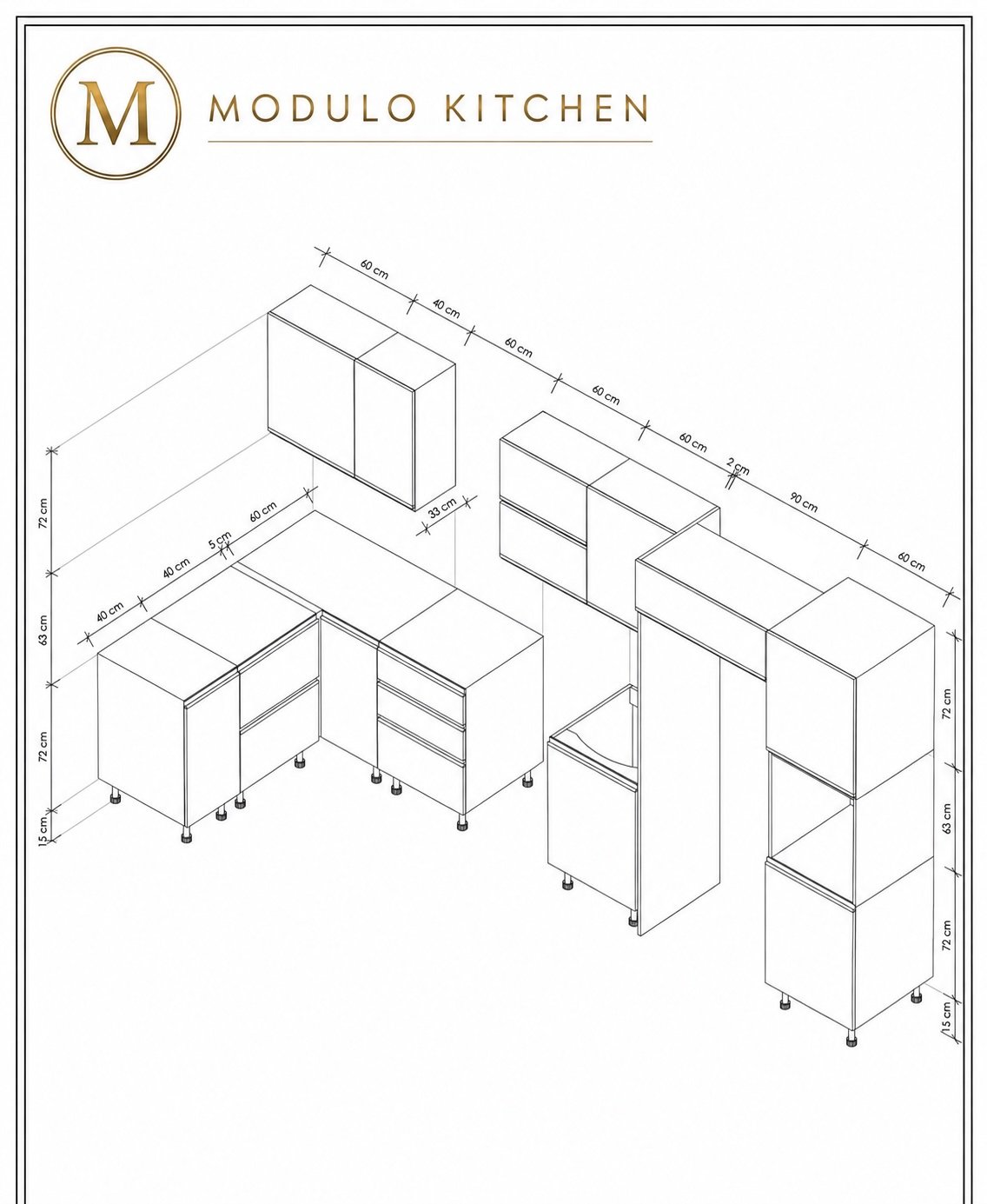 MODULO KITCHEN 035 – Готов кухненски комплект L модел 430x160 см - Image 9