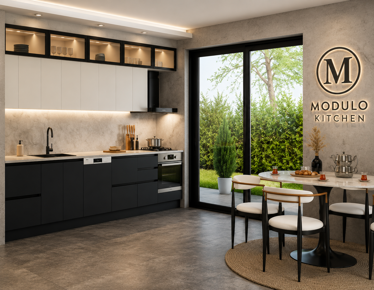 MODULO KITCHEN 045 – Готов кухненски комплект 380 см
