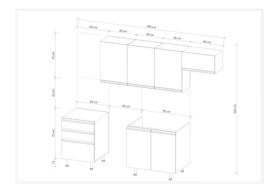 MODULO KITCHEN 014 – Готов кухненски комплект 290 см - Image 4