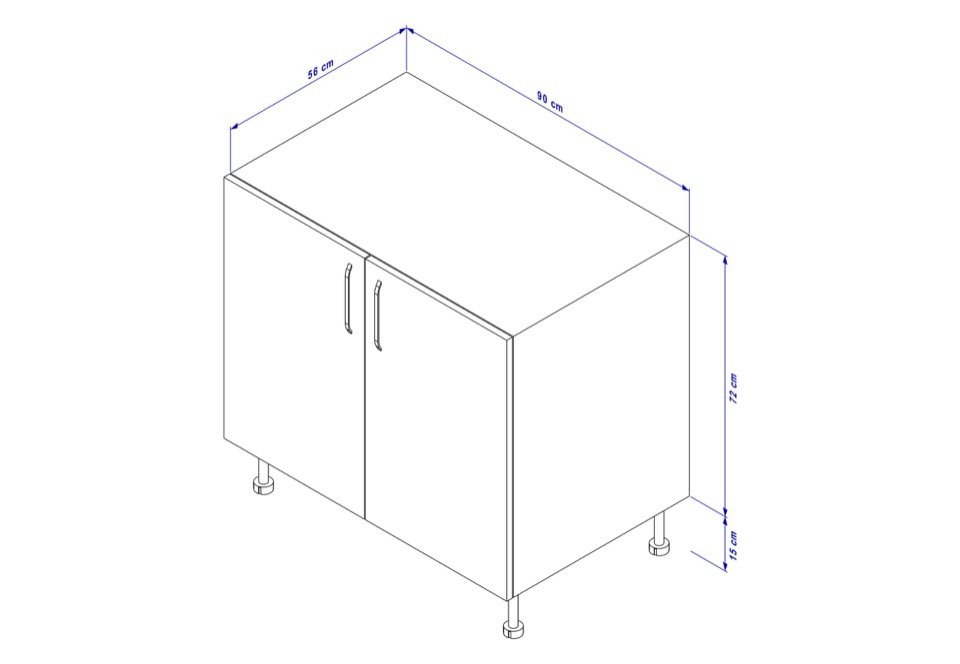 90 см Готов долен кухненски шкаф - Image 3
