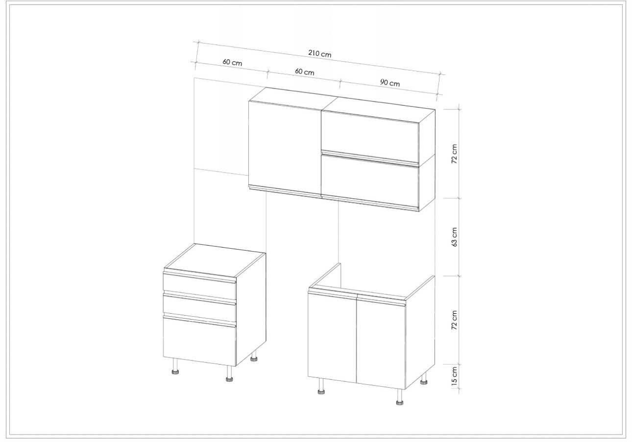 MODULO KITCHEN 002 – Готов кухненски комплект 210 см - Image 4