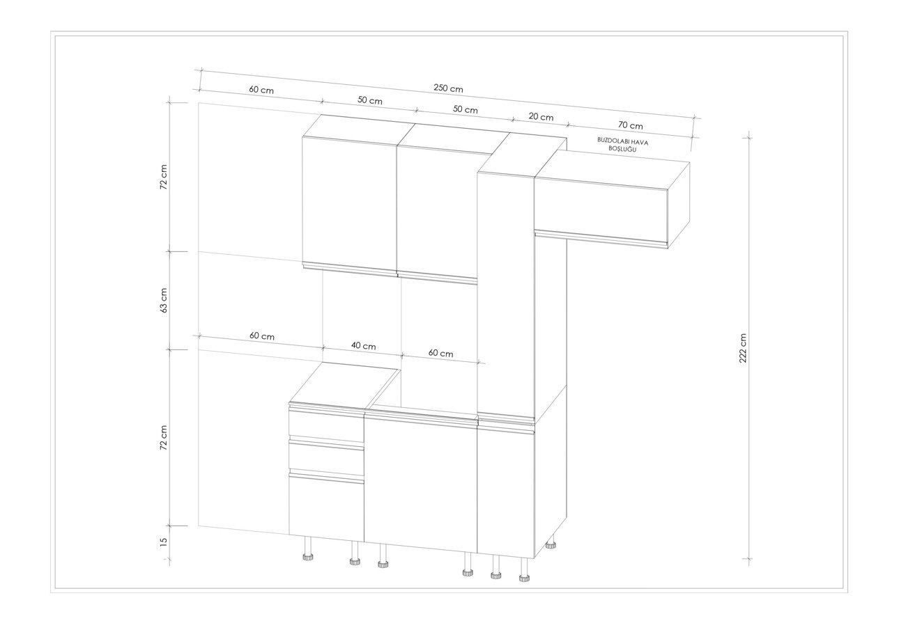 MODULO KITCHEN 006 – Готов кухненски комплект 250 см - Image 4